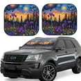 thumbnail image 2 of Picia Cosmic Irises At Twilight 2 Piece Car Windshield Sun Shade Foldable | Foldable Sun Shield for Front Window Blocks UV Rays and Keeps Your Vehicle Cool-Medium, 2 of 7