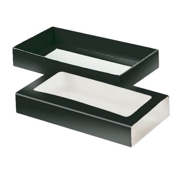 20 PK, Black Slide Open Candy Box Set, 8 x 4.25 x 1" For Candy Packaging Or Small Gifts