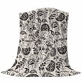 thumbnail image 6 of Black Spring Floral Blanket Soft Cozy Warm Throw Blanket for Couch, Plush Fuzzy Flannel Fleece Blankets for Sofa, Summer Botanical Farmhouse Vintage Bed Blankets Lightweight Gifts for Women, 50"x60", 6 of 9