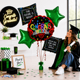 thumbnail image 7 of PMU Grad U Roc! Balloon Bouquet Green (5/pkg) Pkg/1, 7 of 7