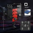 thumbnail image 7 of PEGZONE Modular Headphone and Controller Holder for Game, Clamp-on Pegboard, Rotatable Controller Stand with Cable Hooks, Gaming Accessory for Xbox PS5 PS4 Nintendo Switch, 3Pcs Pegboard, Red, 7 of 7