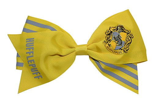 Homemade Hufflepuff Clip on hair bows
