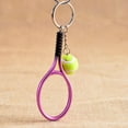 thumbnail image 2 of 1xMini pelota de raqueta de colgante de aleación adorable adorno colgante púrpura Zulema Mini llavero raqueta de tenis, 2 of 7