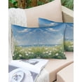 thumbnail image 6 of Spring Floral Throw Pillow Cover 20 x 36 Inch Decorative Pillow Cover White Green Flowers Modern Oil Painting Art Lumbar Pillowcase Seasonal Rectangle Cushion Case for Couch Sofa Bed Living Room, 6 of 7