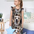 thumbnail image 4 of Fotbe Realistic Cute Puppy Vestido de Dormir para Niñas de 3 a 10 Años, Mangas Cortas, Estilo Princesa, Pijama Camisón con Mangas Voladas-XX-Large, 4 of 6