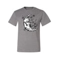 thumbnail image 2 of Wild Bobby Crescent Moon Astrology Puff Print Fashion Men's Tee, Heather Grey, XX-Large, 2 of 6