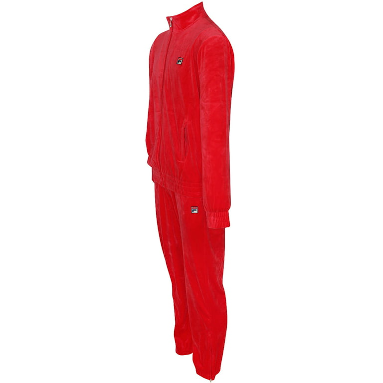 Vermindering verticaal Onbeleefd Fila Mens Velour Tracksuit Kooper Track Jacket Whyte Jogger Pants Chinese  Red - Walmart.com