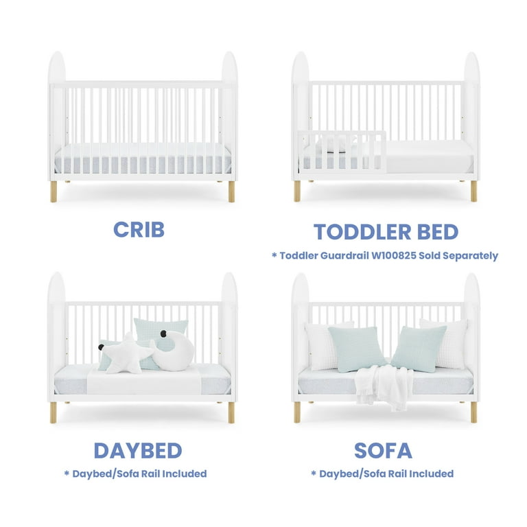 Convertible crib with toddler cheap rail included