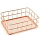 thumbnail image 2 of 2X Bandeja de Almacenamiento Dispositivo de Almacenaje del Metal Cesta de Almacenamiento Caja de Hierro Rejilla Canasta de Almacenamiento de Recipientes de Frutas de Oro Rosa, 2 of 6