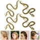 thumbnail image 4 of RomaMX 4pcs serpiente en forma de pinza de pelo creativo pin de pelo adorno de pelo para mujeres niñas damas (oro, oro antiguo, 2 piezas cada, 4 of 8