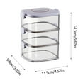 thumbnail image 3 of Spice Organizer Kitchen Storage Box | Sealed Clear ABS Jar for Condiments, Pepper, Seasoning | Stackable, Detachable, Space-Saving Design | White, Multiple Sizes, 3 of 6