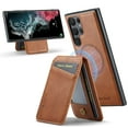 thumbnail image 5 of Compatible with Magsafe Magnetic 2 in 1 Detachable Wallet Case with Card Holder for Samsung Galaxy S25 Ultra, for Women Men, PU Leather Flip Kickstand Credit Slots for Samsung Galaxy S25 Ultra, Brown, 5 of 10