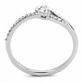 thumbnail image 3 of High polished (no plating) Stainless Steel Ring with AAA Grade CZ in Clear for Women Style DA148, 3 of 5