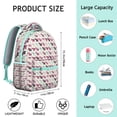 thumbnail image 6 of Cute Elephant Pattern Backpack - Durable Waterproof Bookbag for College, Trendy Laptop Backpack for Work, Comfortable Straps, Elephant Themed Gift, 6 of 6