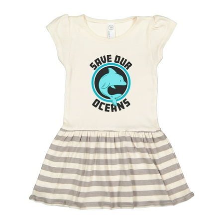 

Inktastic Save Our Oceans with Dolphin Gift Toddler Girl Dress
