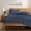 thumbnail image 5 of TOSMO Luxury Sheet Set 4 Piece Cal King Size - 100% Viscose Derived from Bamboo - 18” Extra Deep Pockets, Oeko-Tex Certified, Silky Soft, Cooling and Breathable, 5 of 7