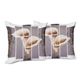 thumbnail image 6 of Ambesonne Vintage Throw Pillow Cover 2 Pack, Exotic Flower and Curlicue, 20", Umber Purpleblue, 6 of 6