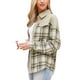 thumbnail image 4 of Chaqueta de pana INSPIRE CHIC para mujer, camisa de franela tipo shacket, camisa de cuadros con botones, chaquetas casuales M color albaricoque, 4 of 6
