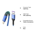 thumbnail image 2 of OIITH 3Pack I-Phone Charger 10ft Cord Lightnin Fast Charging Cable for I-Phone , i.Pad - Blue, 2 of 6