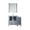 Dark Grey, variant on Volez 42 in W Dark Grey Vanity with Side Cabinet, Faucet Set, Ceramic Top,& 28 in Mirror
