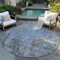 thumbnail image 6 of Addison Rugs Chantille Indoor/Outdoor Transitional Abstract Gray Washable Round Rug, 8' x 8', 6 of 6