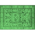 thumbnail image 1 of Ahgly Company Indoor Rectangle Oriental Emerald Green Industrial Area Rugs, 3' x 5', 1 of 4