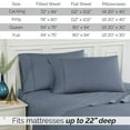 thumbnail image 7 of Southshore Fine Living, Inc., 100% Cotton Sheets King Size Set, Sateen Bedding Set, Steel Blue, 7 of 7
