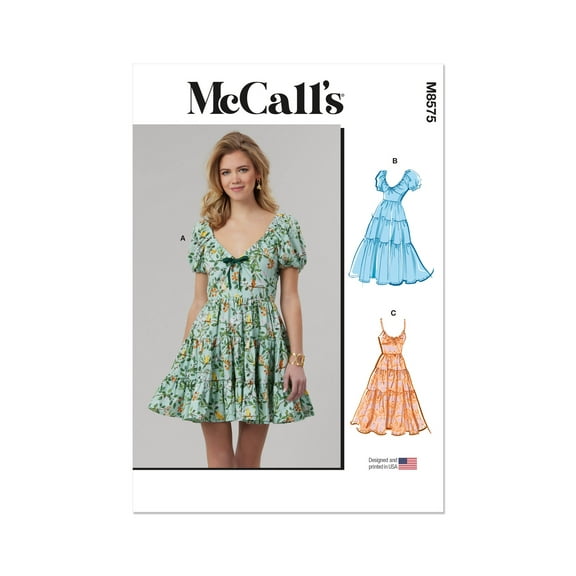 McCall's Sewing Pattern 8575 - Misses' Dress with Sleeve and Length Variations, Size: Y5 (18-20-22-24-26)
