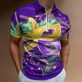 thumbnail image 2 of Lent Approaches Men Zipper T-shirt Summer Casual Short Sleeve T-shirt Top, 2 of 7