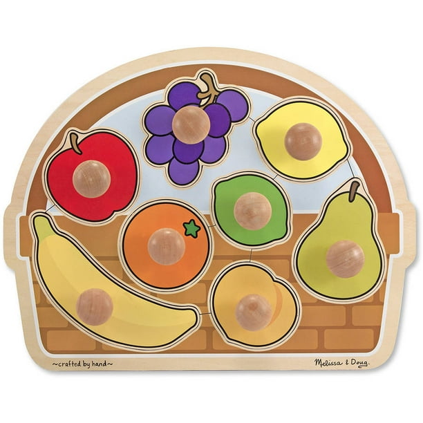 Melissa & Doug Large Shapes Jumbo Knob Puzzle, 8 Pieces