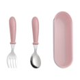 thumbnail image 2 of Monstrate Juego de tenedor y cuchara elegante y contemporáneo de acero inoxidable para colección de cocina, vajilla fácil de limpiar Mostrada Rosa, 2 of 6