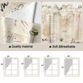 thumbnail image 5 of Swag Valance Curtains for Windows, White Daisy Light Filtering Kitchen Curtains, Spring Floral Elegant Pastoral Botanical Bees Window Treatment Valances for Living Room, 36x63 - 2 PCS, 5 of 9
