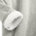 thumbnail image 4 of Jinhomg Holiday Fleece Lined Sweatshirt for Women Christmas Cute Plaid Tree Loungewear Winter Soft Comfy Long Sleeve Crewneck Tunic Tops Gray XL, 4 of 7
