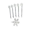 thumbnail image 3 of 6Pcs Pinces à Cheveux en Strass Style Barrette Cheveux Élégants Forme Flocon de Neige Coiffure Accessoires de Cheveux pour les Femmes Filles Transparentes, 3 of 7