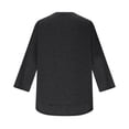 thumbnail image 5 of Minjewel Women's 3/4 Sleeve Summer Tops - Quick-Dry UV Protection Round Neck Tee, Solid Color Athletic Casual Top, Cute Sporty 2026 Summer Shirt.,Black L, 5 of 6