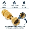 thumbnail image 3 of Morvat Brass Quick Connect Hose Fittings for Source Connections, 6 Pack, 3 of 7