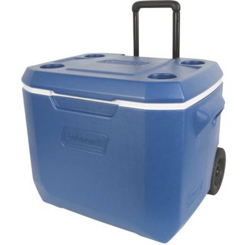 Black Coleman 50 Qt Extreme Picnic Cooler insulated easy transport with wheels