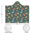 thumbnail image 3 of Wearable Blanket,DarkGreen Cartoon Dinosaurs Pattern Hooded Wearable Flannel Blanket for Adults & Teens,Winter Poncho Shawl Wrap Cape Cozy Anti-Pill,50"x60", 3 of 5