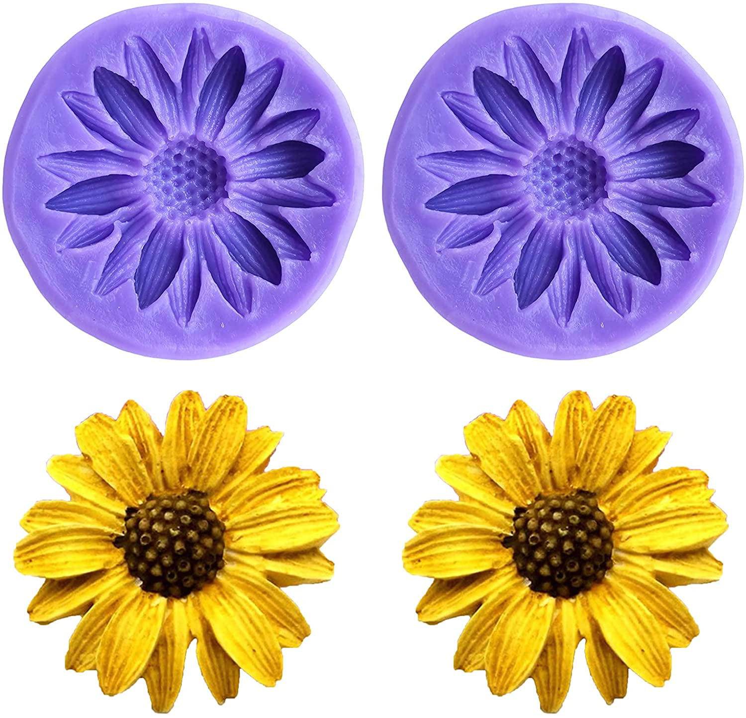 Sunflower Floral Soap Mold Cake Mold Silicone Mould For Candy ChocolateWFIT 