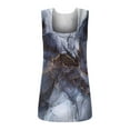 thumbnail image 4 of Wiyuqeen Womens Side Split Tank Tops Classic Fashion Marble Printed Blouses Baggy Pleated Square Neck T-shirts Elegant Summer Sleeveless Graphic Tees, 4 of 5
