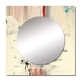 thumbnail image 2 of Designart "Solo Dance Minimalist Abstract Art III" Abstract Painting Square Mirror Wall Decor Modern - Large White Square Bathroom Mirror - Square Printed Wall Mirror Art, 2 of 5