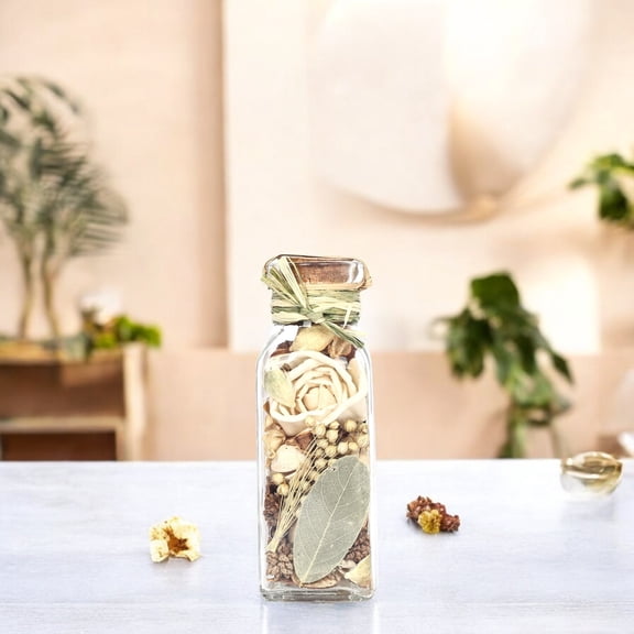Mogra Fragrant Dried Flowers Potpourri Jar for Home Decor