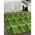 thumbnail image 3 of Ahgly Company Machine Washable Indoor Square Transitional Army Green Area Rugs, 7' Square, 3 of 7