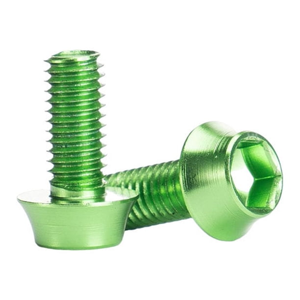 Speravity 2 piezas de soporte para botella de agua de bicicleta de montaña, tornillo decorativo de repuesto, tornillos hexagonales modificados Bombillas para automóviles Verde