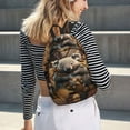 thumbnail image 6 of Rateoe Cute Fallen Leaf Koala Pattern Canvas College Laptop Backpack,Travel Daypack,Durable Rucksack Travel Notebook Bag School Backpack Book Bag for Men Women-Medium, 6 of 7