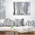 thumbnail image 3 of Designart Winter Rural Road in the Morning - Forest Throw Pillow - 16x16, 3 of 4