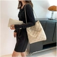 thumbnail image 2 of Kukuzhu Quilted Tote Bag for Women Trendy Purses Sling Bag for Women Trendy Crossbody Purse, 2 of 7