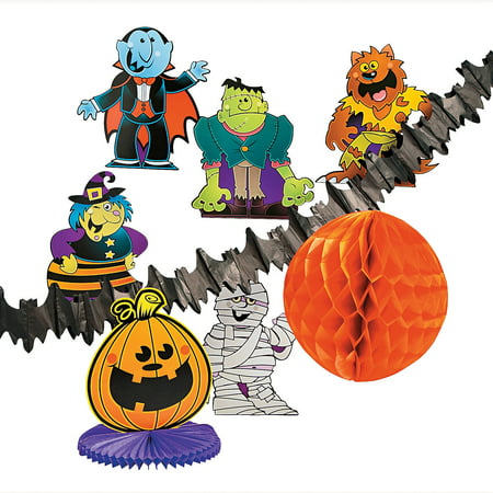 Fun Express - Boo Bunch Decor Kit(10pc) for Halloween - Party Decor - General Decor - Decorating Kits - Halloween - 10 Pieces