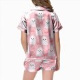 thumbnail image 4 of KPOPLK Girls Halloween Sleepwear Set 2-13Y 2Pcs Pumpkin Print Short Sleeve Button Down Shirt with Shorts Jammies,Size 4-5 Years, 4 of 5