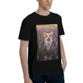 thumbnail image 2 of Bingfone Dog In Lavender Flowers Men'S Loose Fit Short-Sleeve Pocket T-Shirt, 2 of 7